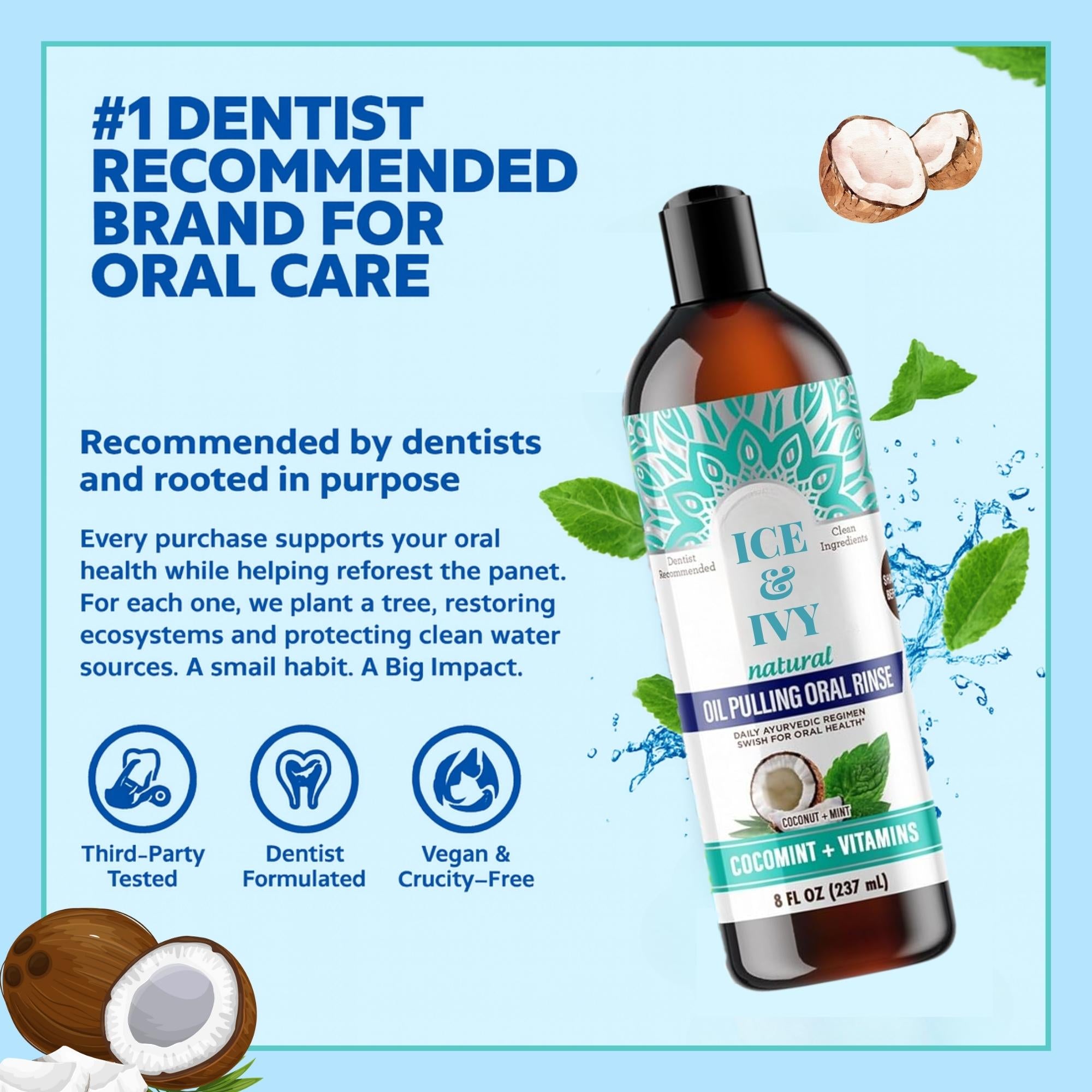 Ice&Ivy™ Coconut Pulling Oil Mouthwash